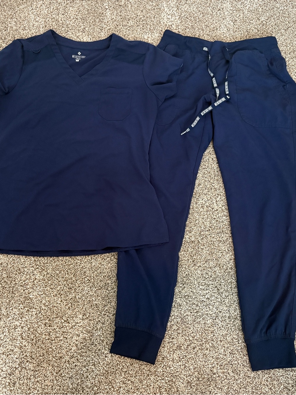 Med Couture Women Navy Scrub Set